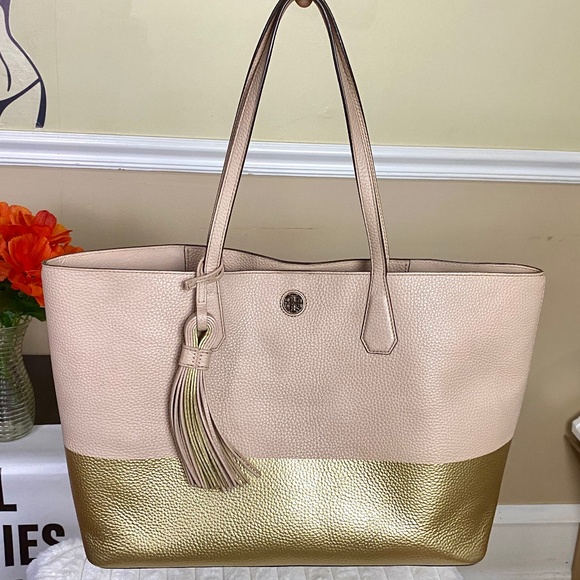 TORY BURCH Color-Block Perry Tote - Picture 1 of 12
